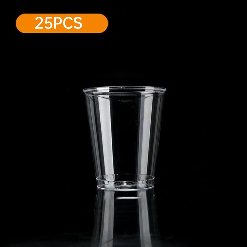 25 قطعة【ثماني اتجاهات تجلب الثروة】كوب طيران جديد قابل للتصرف، كوب شاي شفاف سميك، كوب استقبال، كوب شرب